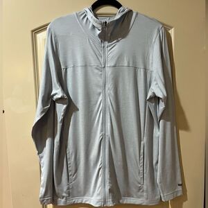 COLUMBIA Long Sleeve Full Zip Hooded Jacket Light Blue Women’s Size Large